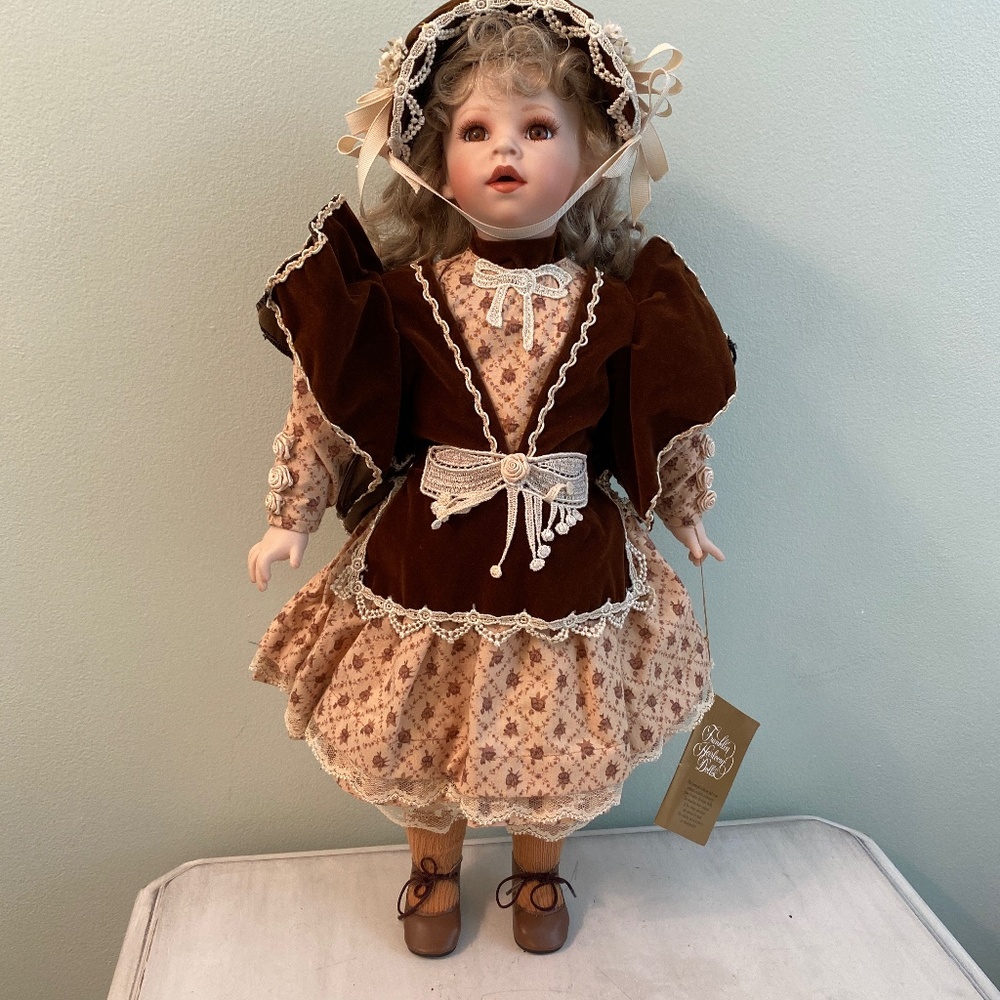 Franklin Mint Heirloom Coca- Cola porcelain doll